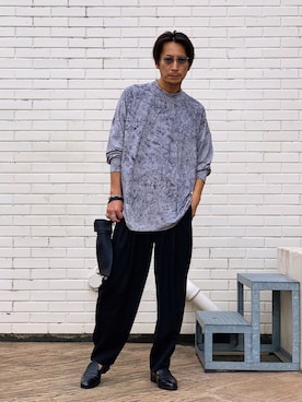 「ISHMM（イシュム）のアイテム」を使った、Shunsuke Itoさん（メンズ・173cm）の秋コーディネート