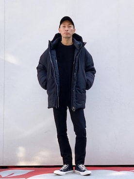 「Addict CONVERSE（アディクト　コンバース）のアイテム」を使った、Shunsuke Itoさん（メンズ・173cm）の秋コーディネート