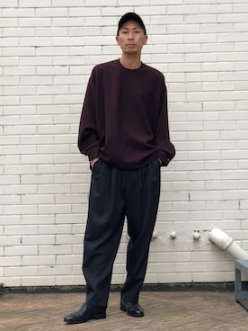 「ISHMM（イシュム）のアイテム」を使った、Shunsuke Itoさん（メンズ・173cm）の秋コーディネート