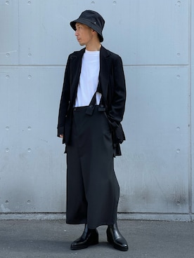 「Ground Y（グラウンドワイ）のアイテム（テーラードジャケット）」を使った、Shunsuke Itoさん（メンズ・173cm）の春コーディネート