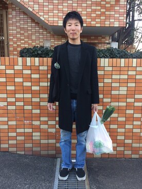 「ネギ」｜Daisuke Aさん（メンズ・168cm）の冬コーディネート
