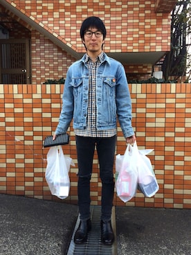 「SAINT LAURENT PARIS（サンローランパリ）のアイテム（財布/小物）」を使った、Daisuke Aさん（メンズ・168cm）の春コーディネート