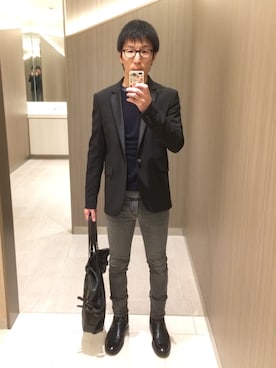 「lot holon（ロットホロン）のアイテム（ニット/セーター）」を使った、Daisuke Aさん（メンズ・168cm）の秋コーディネート