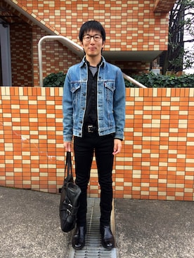 「FAD THREE（ファドスリー）のアイテム（バッグ）」を使った、Daisuke Aさん（メンズ・168cm）の秋コーディネート