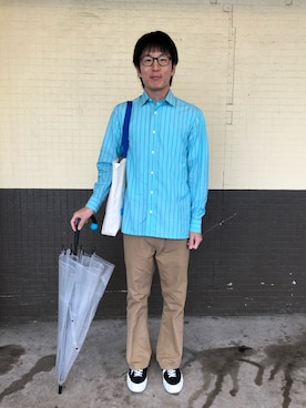 「記念撮影」｜Daisuke Aさん（メンズ・168cm）の夏コーディネート