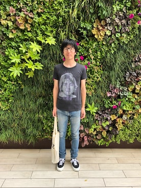 「Pledge（プレッジ）のアイテム」を使った、Daisuke Aさん（メンズ・168cm）の夏コーディネート