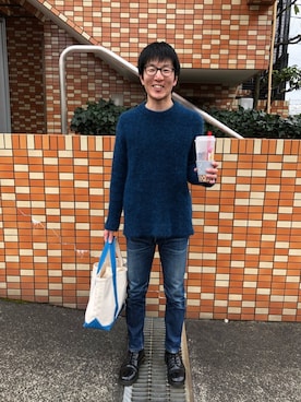 「CABANE de ZUCCa（カバンドズッカ）のアイテム（トップス）」を使った、Daisuke Aさん（メンズ・168cm）の冬コーディネート