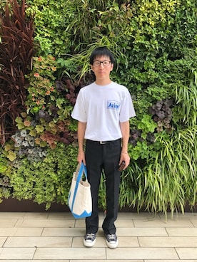 「CELINE（セリーヌ）のアイテム（財布/小物）」を使った、Daisuke Aさん（メンズ・168cm）の夏コーディネート