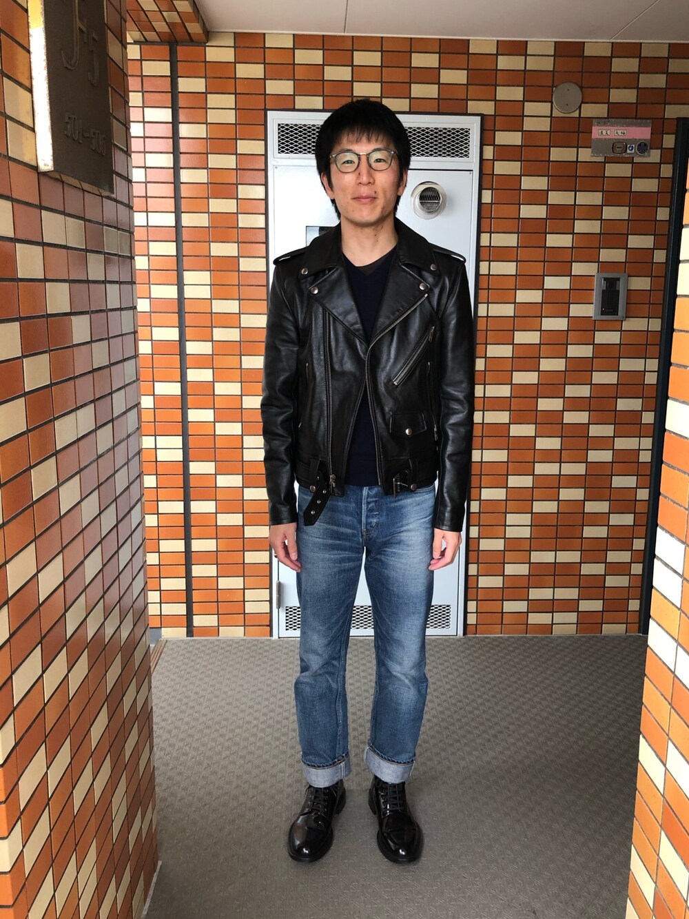 Daisuke A｜CELINEのライダースジャケットを使ったコーディネート - WEAR