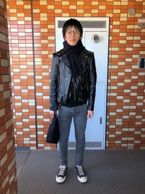 Daisuke A Celineのライダースジャケットを使ったコーディネート Wear