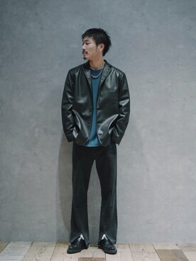 VICTIMのライダースジャケットを使った人気ファッションコーディネート 