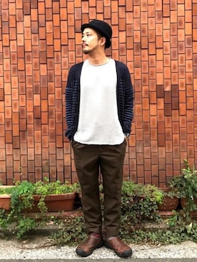 「KEEN（キーン）のアイテム（その他シューズ）」を使った、koさん（メンズ・170cm）の秋コーディネート