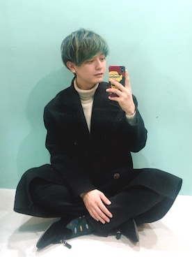 「Time is on（タイムイズオン）のアイテム（ジャケット/アウター）」を使った、酒井大輝さん（メンズ・178cm）の冬コーディネート