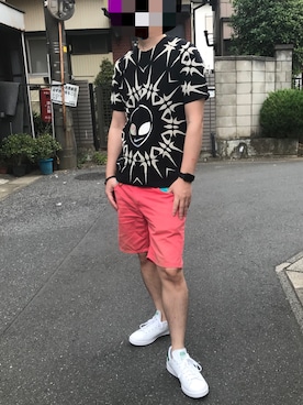 「DOWBL（ダブル）のアイテム」を使った、えぼさん（メンズ・172cm）の春コーディネート