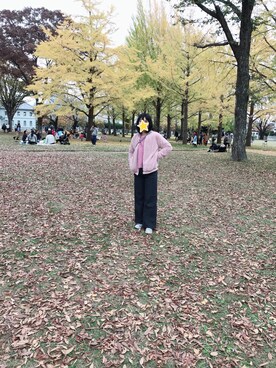 「イチョウ並木」｜「アイテム（ジャケット/アウター）」を使った、くまぐまさん（レディース・158cm）の秋コーディネート