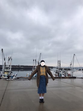 「Green　Parks（グリーンパークス）のアイテム（モッズコート）」を使った、くまぐまさん（レディース・158cm）の冬コーディネート