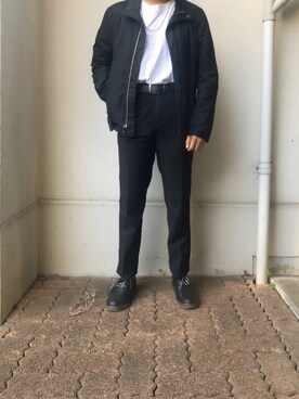 「COMME CA ISM（コムサイズム）のアイテム（ブルゾン）」を使った、Alex さん（メンズ・168cm）の秋コーディネート