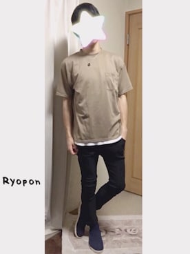 「SOYOUS（ソユーズ）のアイテム（パンツ）」を使った、りょうぽんさん（メンズ・173cm）の春コーディネート