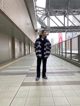 「ユナイテッドアローズ」｜「アイテム（ブルゾン）」を使った、Syunsuke Mizuhataさん（メンズ・185cm）の秋コーディネート