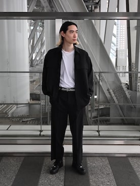 「ユナイテッドアローズ」｜「アイテム（スラックス）」を使った、Syunsuke Mizuhataさん（メンズ・185cm）の春コーディネート