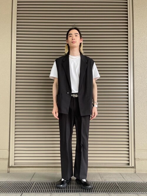 Syunsuke Mizuhata使用「HANES（＜Hanes＞ BEEFY T 2pc/パックTシャツ）」的時尚穿搭