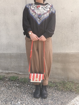 「ScoLar（スカラー）のアイテム（財布/小物）」を使った、みぃこさん（レディース・155cm）の秋コーディネート