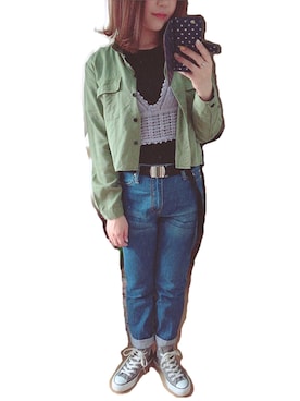 アズ☺︎さん（レディース・159cm）の春コーディネート