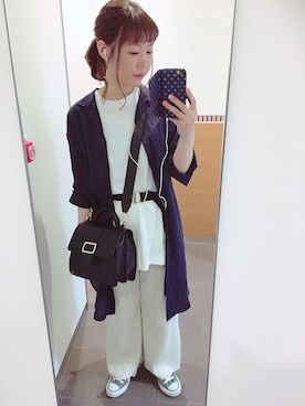 「アイテム（シャツワンピース）」を使った、アズ☺︎さん（レディース・159cm・20代）の春コーディネート