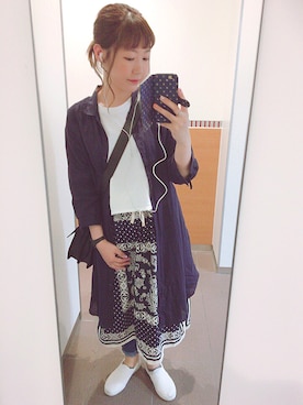 「アイテム（シャツワンピース）」を使った、アズ☺︎さん（レディース・159cm・20代）の春コーディネート