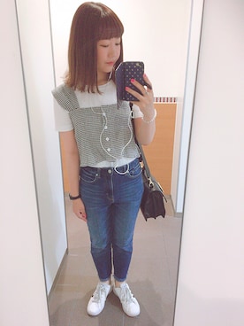 「American Eagle（アメリカンイーグル）のアイテム（アクセサリー）」を使った、アズ☺︎さん（レディース・159cm）の夏コーディネート