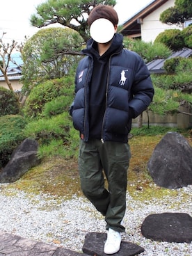 「レイヤードstyle」｜「アイテム（ダウンジャケット/コート）」を使った、Rgさん（メンズ・173cm）の冬コーディネート