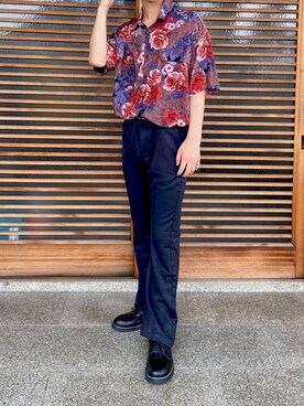 パープル系のアイテムを使った オックスフォードシューズ のメンズ人気ファッションコーディネート Wear