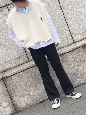 「doublet（ダブレット）のアイテム（ベスト）」を使った、け さん（メンズ・160cm）の春コーディネート
