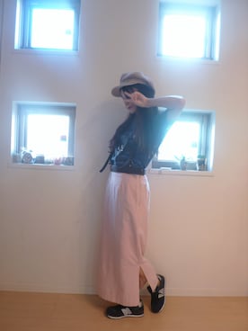 「Supreme.La.La.（シュープリームララ）のアイテム（スカート）」を使った、sara375さん（レディース・154cm）の秋コーディネート
