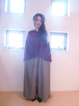 「資生堂インテグレートプレゼンツ 秋服×「#コク色シャドウ」でいい女になろうキャンペーン（シセイドウインテグレート）のアイテム」を使った、sara375さん（レディース・154cm）の秋コーディネート