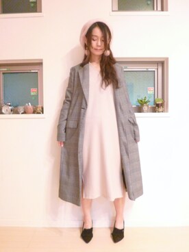 「CECIL McBEE（セシルマクビー）のアイテム（ハンチング/ベレー帽）」を使った、sara375さん（レディース・154cm）の秋コーディネート