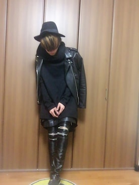 「KILL STAR（キルスター）のアイテム」を使った、624さん（メンズ・175cm）の冬コーディネート