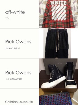 「RICK OWENS」｜「アイテム（その他）」を使った、624さん（メンズ・176cm）の夏コーディネート