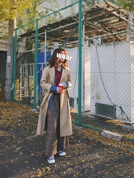 「CONVERSE（コンバース）のconverse（コンバース） ALL STAR OX（オールスターOX）（スニーカー）」を使った、lan6868さん（レディース・163cm）の秋コーディネート