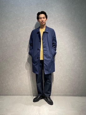「BEAUTY&YOUTH UNITED ARROWS（ビューティーアンドユースユナイテッドアローズ）のアイテム（ステンカラーコート）」を使った、shohei kusakaさん（メンズ・175cm）の冬コーディネート