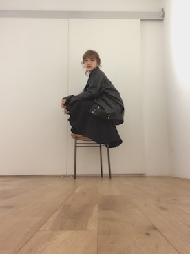 「通販」｜「アイテム（ジャケット/アウター）」を使った、夏焼雅さん（レディース・160cm）の春コーディネート
