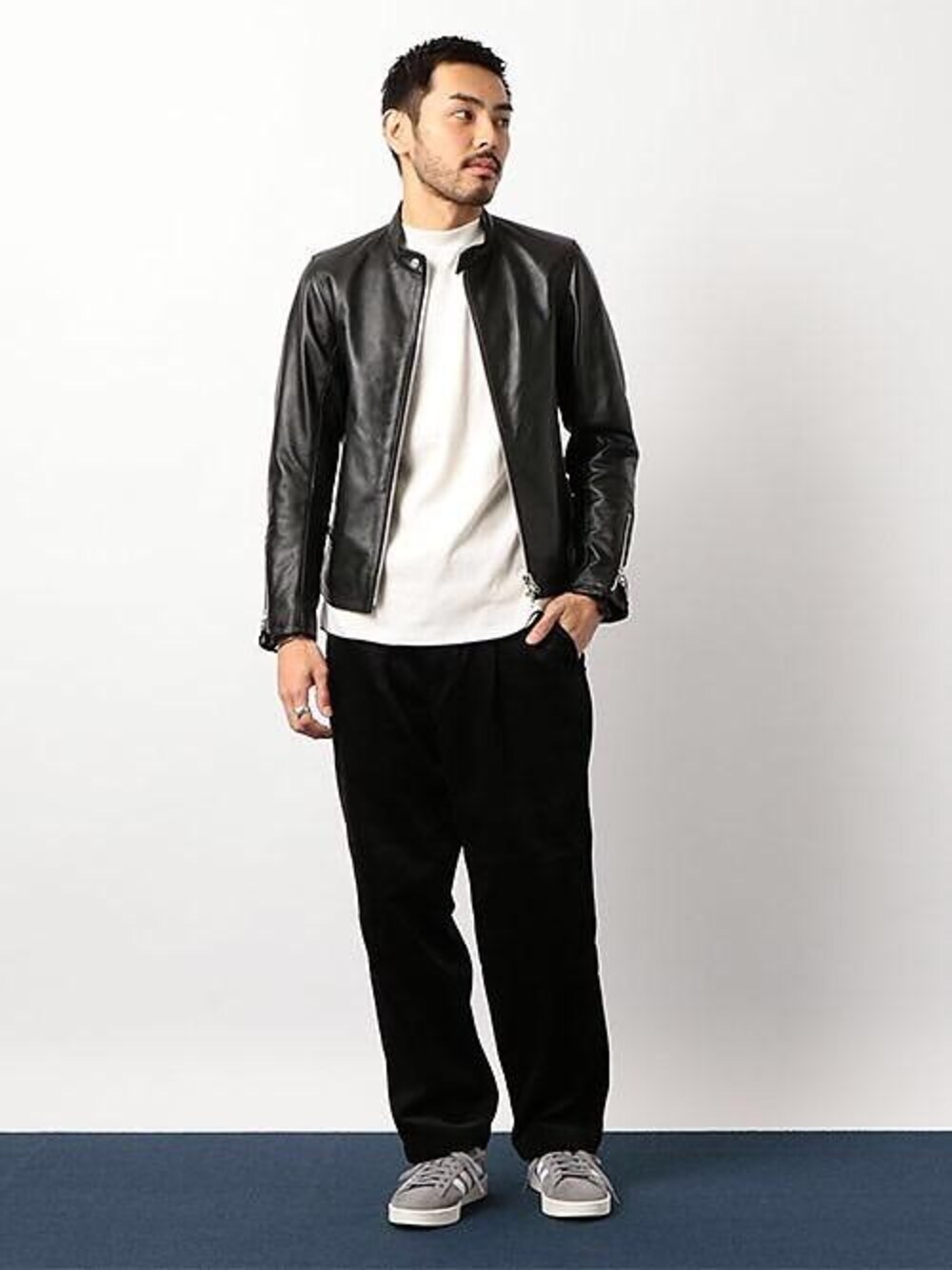 「casual」｜「adidasの[アディダス] SC ADIDAS CAMPUS /キャンパス スニーカー（スニーカー、グレー系）」を使った、kobayashi2896さん（メンズ・178cm）の秋コーディネートの1枚目の写真