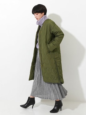 「Alluge（アルージュ）のアイテム（その他アウター）」を使った、ANAP Alluge Officialさん（レディース・163cm）の冬コーディネート
