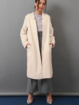 「Alluge（アルージュ）のアイテム（その他アウター）」を使った、ANAP Alluge Officialさん（レディース・167cm）の冬コーディネート