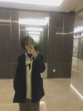 「PULL&BEAR（プルアンドベア）のアイテム（テーラードジャケット）」を使った、-Chuy-さん（レディース・165cm）の冬コーディネート