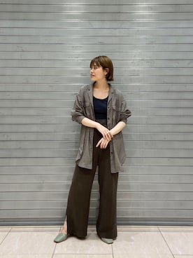 「レトロ」｜「アイテム（サロペット/オーバーオール）」を使った、てじさん（レディース・159cm）の秋コーディネート