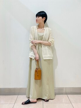 「KBF（ケイビーエフ）のバケットミニBAG（ショルダーバッグ）」を使った、てじさん（レディース・159cm）の春コーディネート