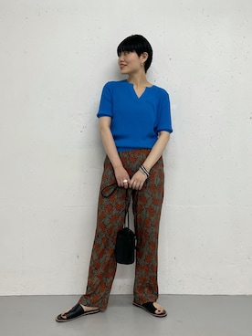 「KBF（ケイビーエフ）のバケットミニBAG（ショルダーバッグ）」を使った、てじさん（レディース・159cm）の春コーディネート