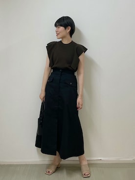 「KBF（ケイビーエフ）のバケットミニBAG（ショルダーバッグ）」を使った、てじさん（レディース・159cm）の春コーディネート