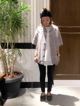 「RAGEBLUE（レイジブルー）のアイテム（ヘアアクセサリー）」を使った、tani.さん（レディース・154cm）の夏コーディネート